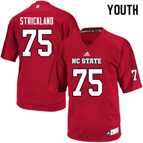 Youth #75 Jalynn Strickland NC State Wolfpack College Football Jerseys Sale-Red
